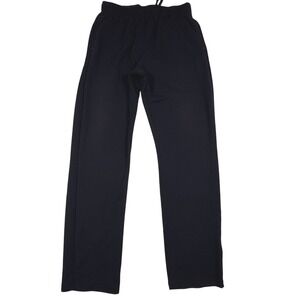 Orvis Mens Black Lounge Pants Elastic Waist Straight Leg Stretch Size M